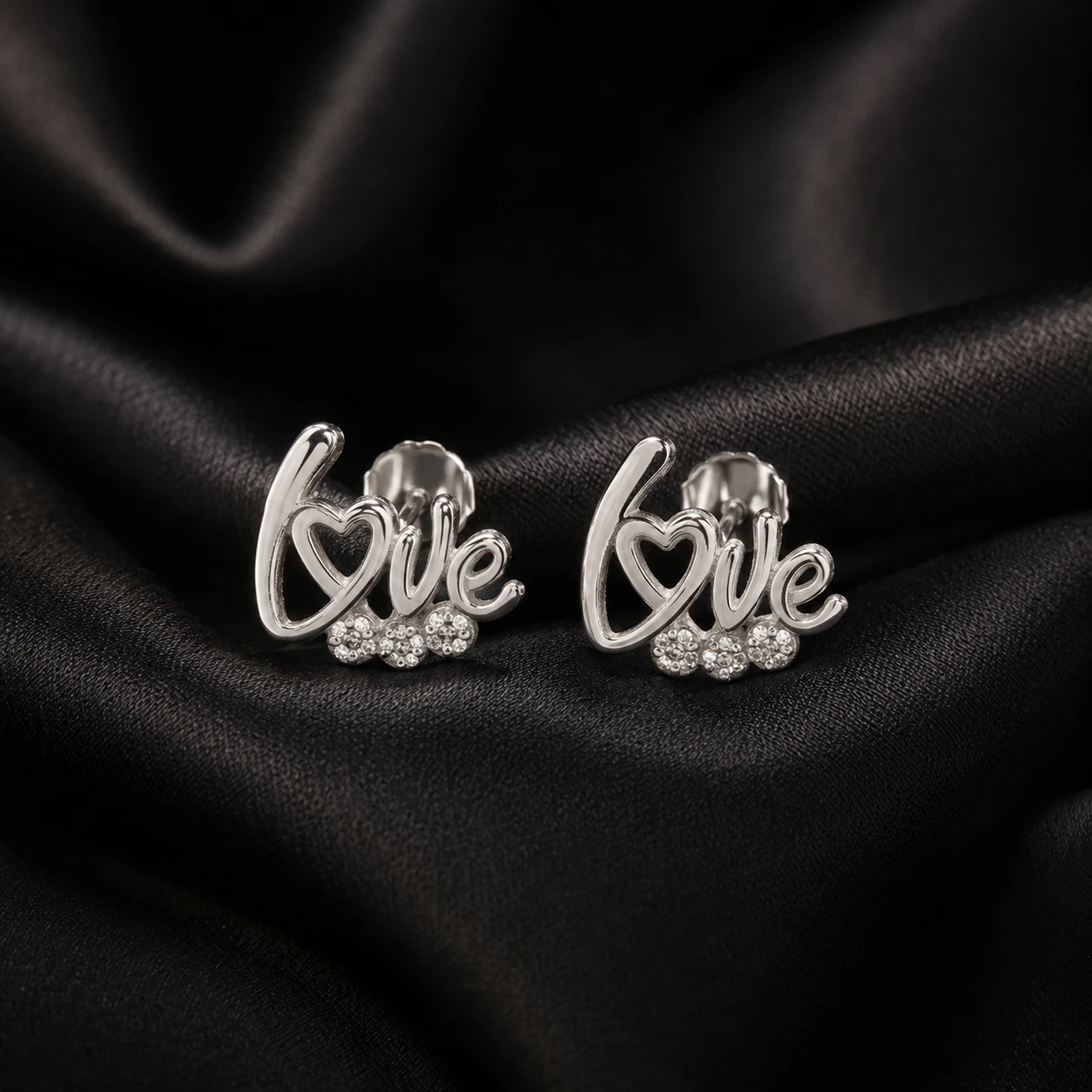 Forever Love 925 Silver Stud Earrings — 925 sterling silver earrings