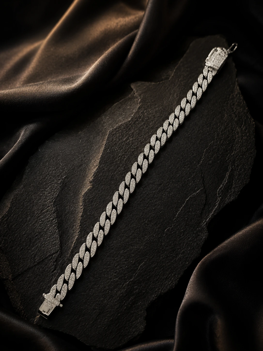 Iced Cuban Link 925 Silver Bracelet — 925 sterling silver bracelets